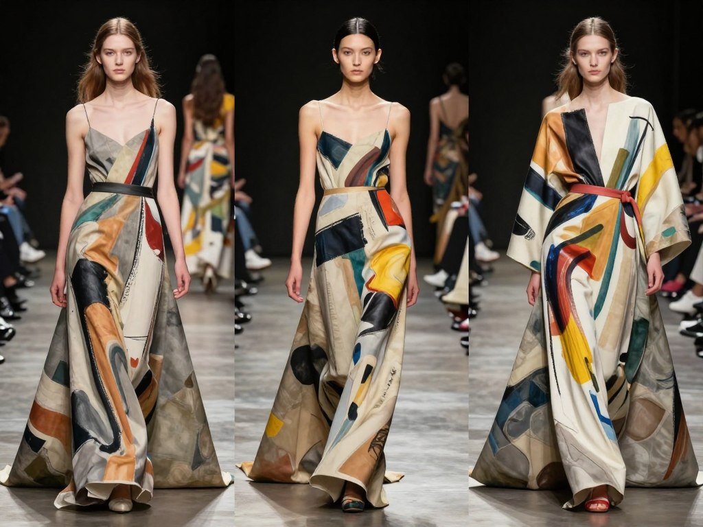 moda inspirowana abstract art wzory tekstylne